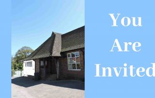 public meeting invite at village hall